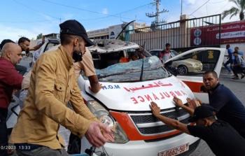 مشهد حي من استهداف الطواقم الصحية في العدوان على غزة