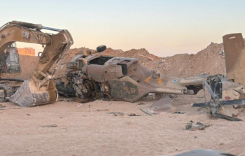 حطام الطائرة الإسرائيلية برفح