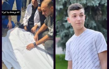 بردائه الطِّبِّيِّ يحمل النَّعش... لحظات من وداع الدُّكتور حسام أبو صفية مدير كمال عدوان نجله الشَّهيد