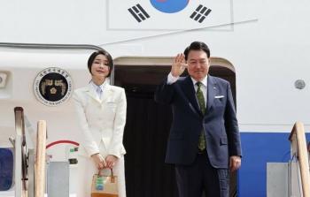 الرئيس الكوري يون سوك يول وعقيلته