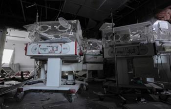 جانب من الدمار والتخريب الذي تعرض له مستشفى كمال عدوان شمال قطاع غزة