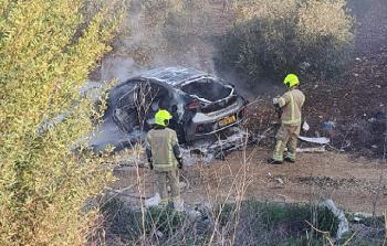 إحراق سيارة مشتبهة قرب عبلين، صباح اليوم