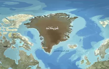 خارطة جزيرة جرينلاند الدنماركية