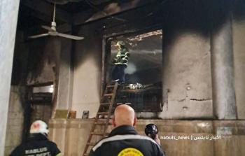 الاحتلال يحرق مسجد النصر في نابلس