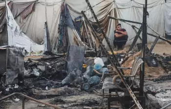 صورة أرشيفية لقصف إسرائيلي سابق على مستشفى شهداء الأقصى