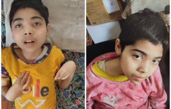 رهف وفارس.. طفلان مشلولان يحاصرهما الجوع والنُّزوح بغزَّة