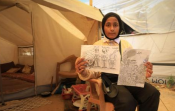 الطِّفلة سما بريشتها تواجه ضغوطات الحرب