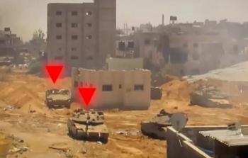 كتائب القسَّام تستهدف دبابة وجرافة للاحتلال في حي الزيتون بغزَّة