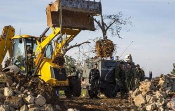 الاحتلال يشرع بتجريف أراضٍ في حوسان غرب بيت لحم
