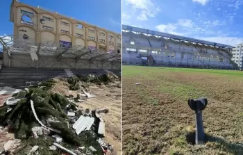 صورة توثق تدمير الاحتلال لملاعب غزة