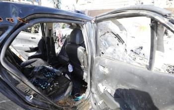 السيارة التي استشهدت فيها الطفلة هند رجب في مدينة غزة