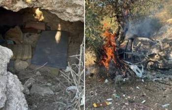 من موقع اغتيال الاحتلال للشبان الثلاثة في جنين