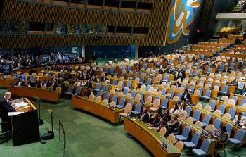 نتنياهو أثناء خطابه بالجمعية العامة للأمم المتحدة في سبتمبر الماضي