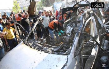 5 شهداء في قصف استهدف سيارة مدنية غربي مدينة غزة