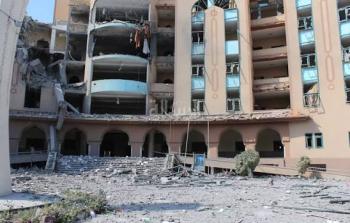 الدمار الذي خلفه قصف الاحتلال على الجامعة الاسلامية في غزة