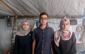 التوائم عبد العزيز، شذا، وشهد إسماعيل شهاب من جباليا البلد