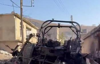 حطام الآلية العسكرية 