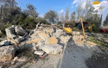 الدمار الذي خلفه الاحتلال عقب هدمه متنزه شمال غرب القدس