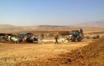 صورة أرشيفية لهدم خيام بالراس الأحمر