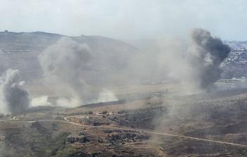 صورة توثيقية لغارات شنها جيش الاحتلال على جنوب لبنان