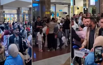 صورة لتجمع من العائلات التي وصلت برحلة غامضة إلى جنوب أفريقيا