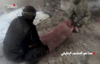 صورة من عملية تمويه نفذتها كتائب القسام خلال عملية انتشال جثث أسرى الاحتلال