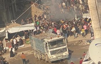 سيارة مدنية قصفها الاحتلال اليوم السبت ما أدى لاستشهاد 5 مواطنين