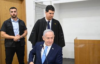 نتنياهو في المحكمة، آذار/مارس الماضي