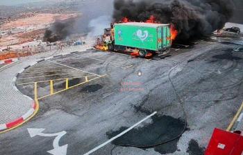 المستوطنون أحرقوا الأسبوع الماضي شاحنات لشركة الجنيدي للألبان