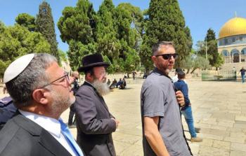 بن غفير خلال جولة تلمودية في باحات المسجد الأقصى