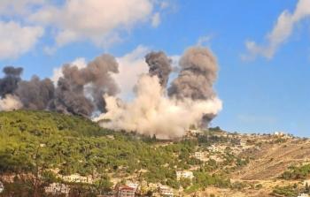 تصاعد أعمدة الدخان جراء قصف الاحتلال جنوبي لبنان