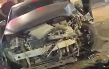 آلية عسكرية للاحتلال صدمت مركبة مواطن في مدينة طولكرم