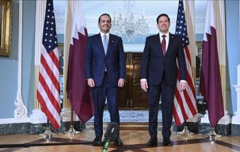 رئيس الوزراء وزير خارجية قطر محمد آل ثاني، ووزير الخارجية الأمريكي، ماركو روبيو