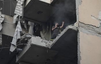 صورة من اغتيال القائد في حزب الله هيثم الطبطبائي في الضاحية الجنوبية لبيروت