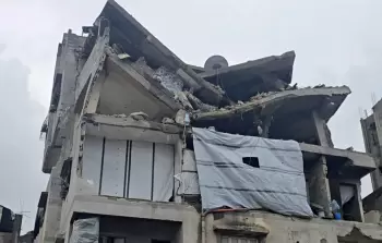 ضورة لانهيار منزل جراء هطول الأمطار المصاحبة لمنخفض جوي قطبي بغزة