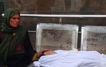 من وداع الطفل عطا مأمون والذي توفي بعدما سقط في بئر مياه غرب غزة