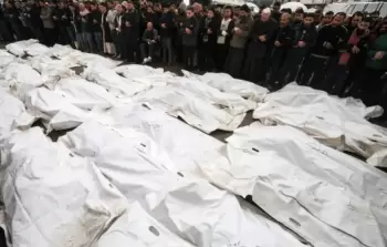 صلاة الجنازة على شهداء ارتقوا بقصف الاحتلال على غزة