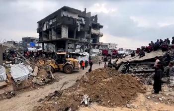 انهيار منزل على رؤوس ساكنيه في شمال غزة فجر اليوم، جراء المنخفض الجوي