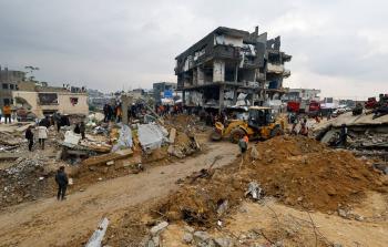 صورة أرشيفية من انهيار منزل جراء المنخفض الجوي في غزة