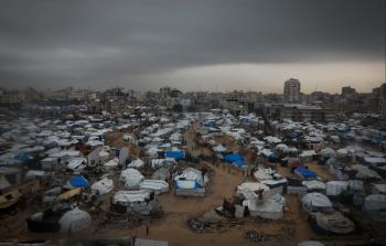 أمطار على خيام النازحين في غزة