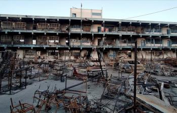 دمار في داخل أحد المدارس في غزة