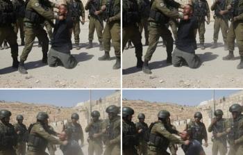 مشاهد صادمة لاعتداء شرطة الاحتلال على عمال فلسطينيين