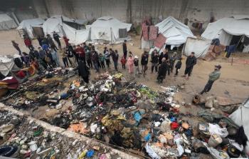 الحريق الذي التهم خيمة عائلة أبو الخير في غزة