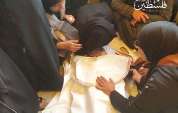 وداع الطفلة دانا عبد الرازق معروف (9 أعوام)، التي ارتقت جرّاء قصفٍ إسرائيلي استهدف مواصي خان يونس