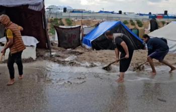 غرق خيام النازحين في قطاع غزة