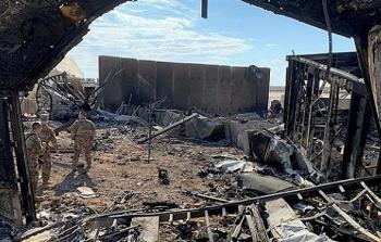 جانب من قاعدة عين الأسد عقب هجوم سابق