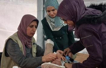 الحملة الاستدراكية لبرنامج التطعيم الوطني (تصوير فلسطين أون لاين)