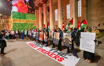 الاحتجاج نظم دعمًا للسجين عمر خالد، المضرب عن الطعام ضمن مبادرة 