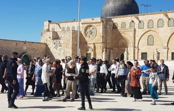 صورة أرشيفية من اقتحام المستوطنين للأقصى بحماية قوات الاحتلال