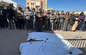 جنازة و وداع 3 شهداء  في قصف إسرائيلي جنوب خان يونس